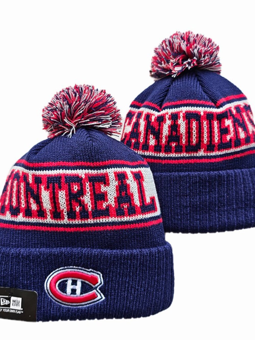 Montréal Habs CANADIENS Sports Knit Pom Beanie One Size Fits Most